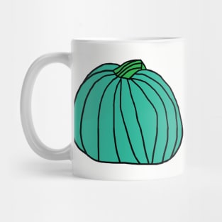 Big Cyan Pumpkin Mug